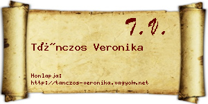 Tánczos Veronika névjegykártya
