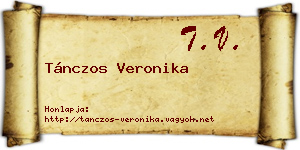 Tánczos Veronika névjegykártya